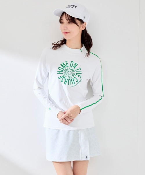 JUN&ROPE'（ジュンアンドロペ）の「【UVカット】【速乾】【接触冷感】【防透け】エコベアスムース長袖プルオーバー（Tシャツ/カットソー・レディース・ネイビー/グレー/ピンク/グリーン・L/M/S）」の18枚目の写真