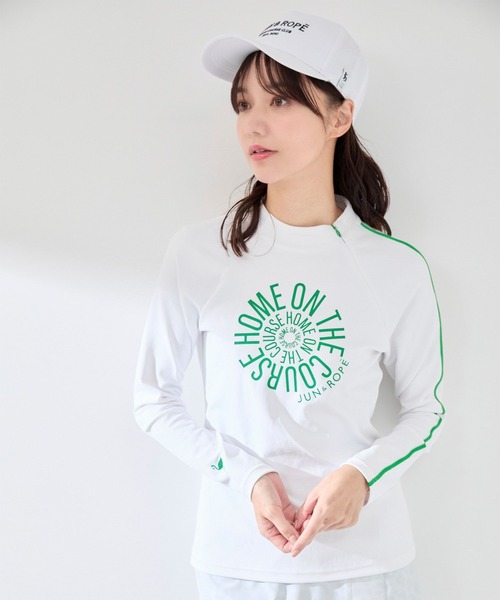 JUN&ROPE'（ジュンアンドロペ）の「【UVカット】【速乾】【接触冷感】【防透け】エコベアスムース長袖プルオーバー（Tシャツ/カットソー・レディース・ネイビー/グレー/ピンク/グリーン・L/M/S）」の20枚目の写真