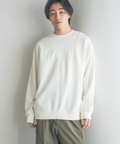 LOWRYS FARM(ローリーズファーム)の「キリカエドッキングウラケ 319465(スウェット・メンズ・グレー/ブルー/アイボリー・MEDIUM/LARGE)」の2枚目の写真