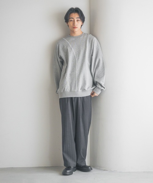 LOWRYS FARM(ローリーズファーム)の「キリカエドッキングウラケ 319465(スウェット・メンズ・グレー/ブルー/アイボリー・MEDIUM/LARGE)」の14枚目の写真
