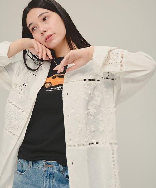 eL】Patchwork Embroidery Shirt/251152（シャツ/ブラウス）｜eL