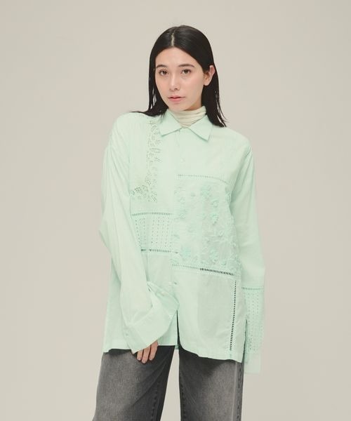 ブラウス シャツ 「eL」Patchwork Embroidery Shirt/251152 レディース ブラウス シャツ 「eL」Patchwork Embroidery Shirt/251152