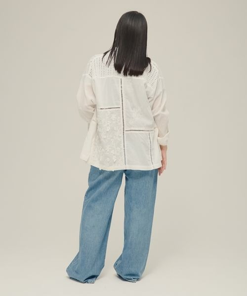 ブラウス シャツ 「eL」Patchwork Embroidery Shirt/251152 レディース ブラウス シャツ 「eL」Patchwork Embroidery Shirt/251152