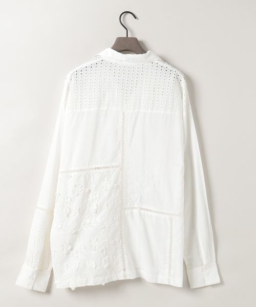 ブラウス シャツ 「eL」Patchwork Embroidery Shirt/251152 レディース eL】Patchwork Embroidery Shirt/251152（シャツ/ブラウス）｜eL