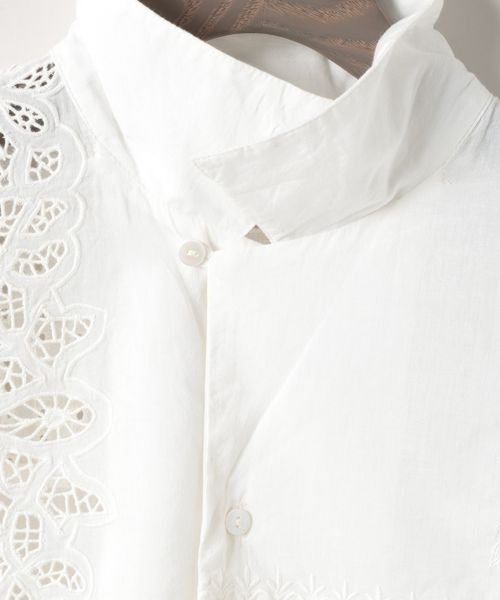 ブラウス シャツ 「eL」Patchwork Embroidery Shirt/251152 レディース eL】Patchwork Embroidery Shirt/251152（シャツ/ブラウス）｜eL