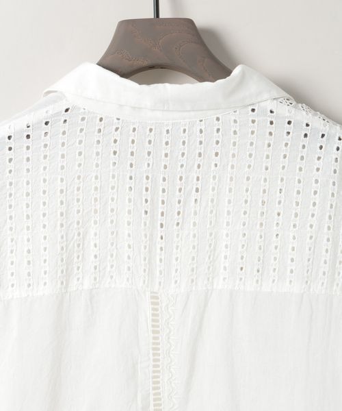eL（エル）の「【eL】Patchwork Embroidery Shirt/251152（シャツ/ブラウス・レディース・オフホワイト/グリーン・FREE）」の19枚目の写真