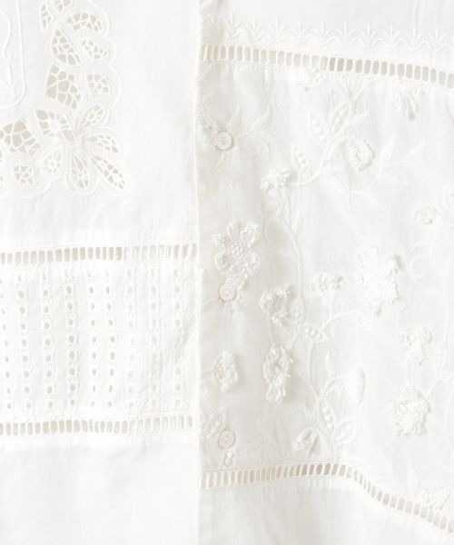 eL（エル）の「【eL】Patchwork Embroidery Shirt/251152（シャツ/ブラウス・レディース・オフホワイト/グリーン・FREE）」の20枚目の写真