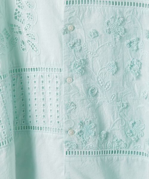 ブラウス シャツ 「eL」Patchwork Embroidery Shirt/251152 レディース eL】Patchwork Embroidery Shirt/251152（シャツ/ブラウス）｜eL