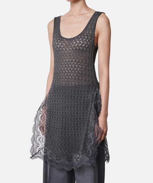 iRENE(アイレネ)の「レースニットタンクトップ / Lace Knit Tanktops(ニット/セーター・レディース・アイボリー/グレー/ネイビー・36)」の9枚目の写真