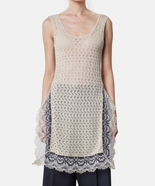 【週末限定】IRENE Lace Knit Tanktops レースニット セール】レースニットタンクトップ / Lace Knit Tanktops
