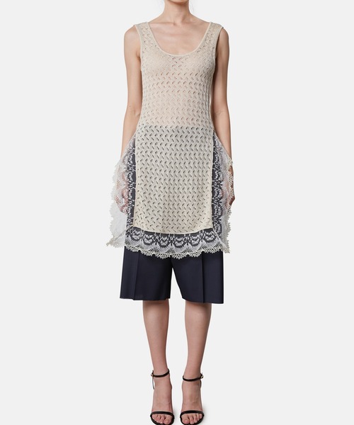 iRENE(アイレネ)の「レースニットタンクトップ / Lace Knit Tanktops(ニット/セーター・レディース・アイボリー/グレー/ネイビー・36)」の5枚目の写真