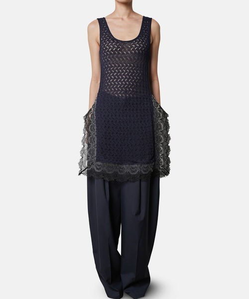 【週末限定】IRENE Lace Knit Tanktops レースニット セール】レースニットタンクトップ / Lace Knit Tanktops
