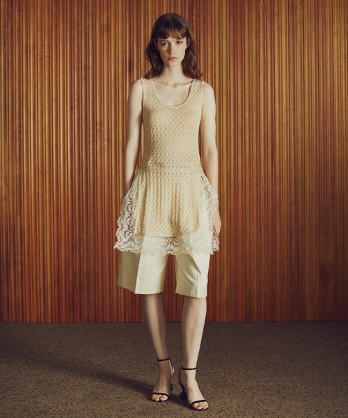 ireneレーストップス セール】レースニットタンクトップ / Lace Knit Tanktops