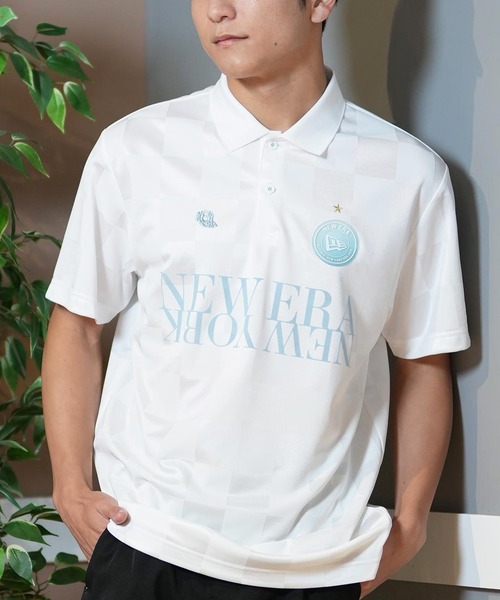 NEW ERA(ニューエラ)の「NEW ERA GOLF/ニューエラゴルフ 半袖ポロシャツ 吸汗速乾 UVカット 14391516/14391518(ポロシャツ・メンズ・ブラック/ホワイト・L/XL/M)」の2枚目の写真