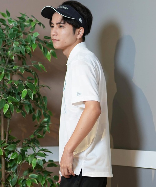 NEW ERA(ニューエラ)の「NEW ERA GOLF/ニューエラゴルフ 半袖ポロシャツ 吸汗速乾 UVカット 14391516/14391518(ポロシャツ・メンズ・ブラック/ホワイト・L/XL/M)」の4枚目の写真