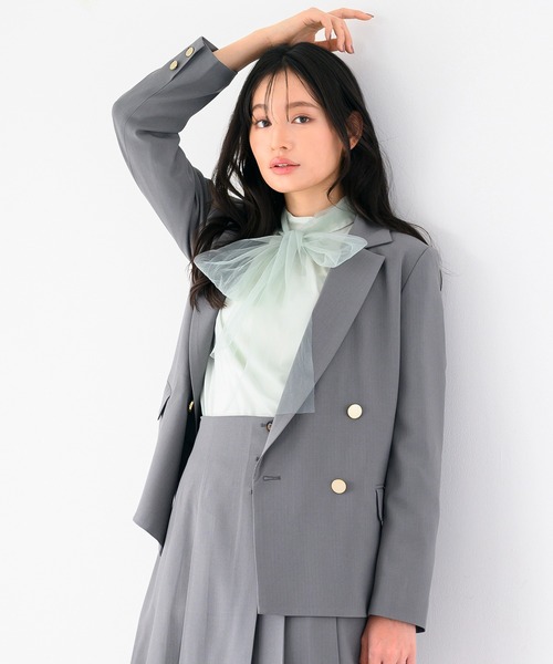 MISCH MASCH(ミッシュマッシュ)の「スプリングテーラードジャケット(テーラードジャケット・レディース・グレー/ネイビー/ベージュ・S/M)」の11枚目の写真