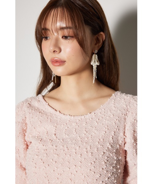 rienda（リエンダ）の「カットレースペプラムトップス 春服（Tシャツ/カットソー・レディース・ブラック/ホワイト/ピンク・FREE）」の7枚目の写真