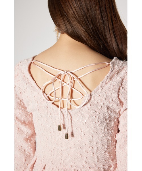 rienda（リエンダ）の「カットレースペプラムトップス 春服（Tシャツ/カットソー・レディース・ブラック/ホワイト/ピンク・FREE）」の8枚目の写真