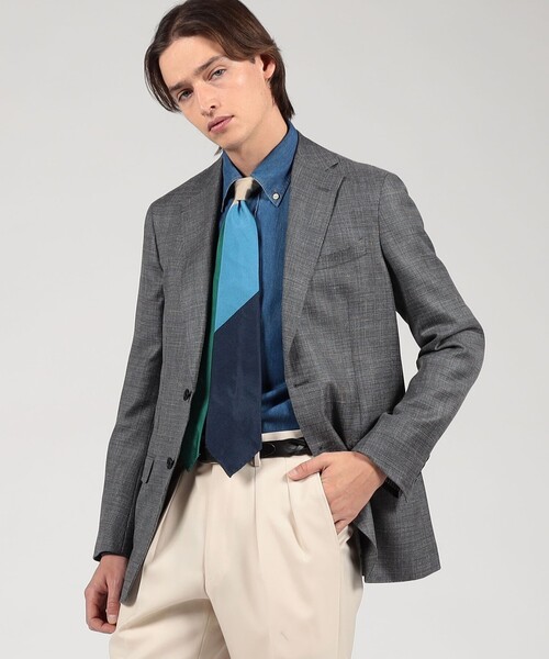 TOMORROWLAND (トゥモローランド)の「ウールシルクリネン シングルブレステッド 2Bジャケット SUMMER TIME LORO PIANA(テーラードジャケット・メンズ・チャコールグレー/ネイビー・54/44/46/48/50/52/42)」の3枚目の写真