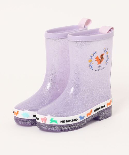 ASBee（アスビー）の「HI! MY ZOO ハイマイズー キッズ レインブーツ 完全防水 長靴 レインシューズ（レインシューズ・キッズ・オレンジ/パープル系その他/サックスブルー/ブラック・18.0cm/17.0cm/16.0cm）」の3枚目の写真