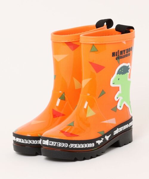 ASBee（アスビー）の「HI! MY ZOO ハイマイズー キッズ レインブーツ 完全防水 長靴 レインシューズ（レインシューズ・キッズ・オレンジ/パープル系その他/サックスブルー/ブラック・18.0cm/17.0cm/16.0cm）」の4枚目の写真