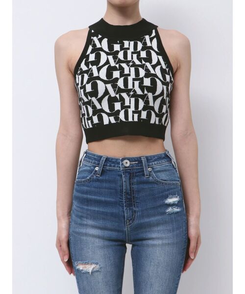 GYDA（ジェイダ）の「GYDAジャカードアメスリニットトップス（ニット/セーター・レディース・ピンク/ミント/オフホワイト/ブラック・FREE）」の8枚目の写真