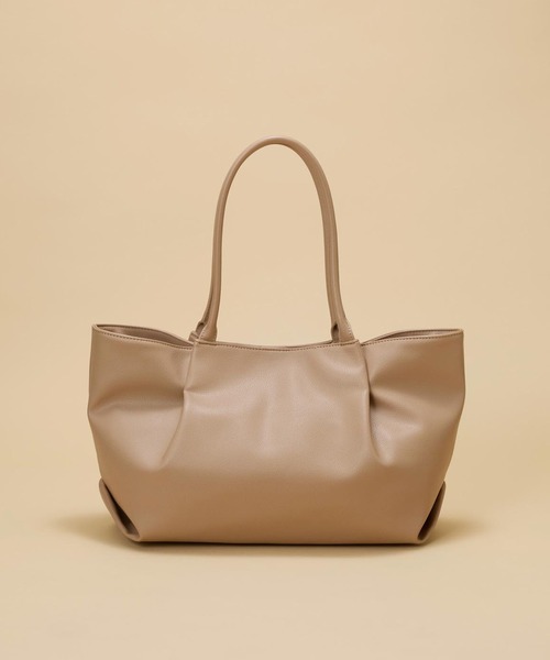 EFOLE（エフォル）の「【ZOZO限定】Tuck design totebag / タックデザイントートバッグ（トートバッグ・レディース・キャメル/ベージュ・FREE）」の13枚目の写真