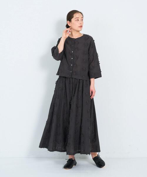 ADIEU　TRISTESSE　アデュートリステス 綿ボイル刺繍スカート ADIEU TRISTESSE（アデュートリステス）の「綿ボイル刺繍