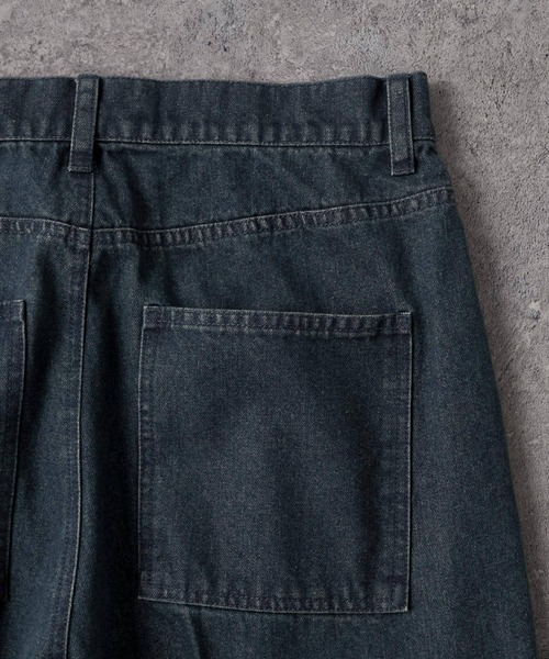 00s〜 vintage 2タック ブラックデニム ワイド スラックス vintage COMME des GARCONS HOMME ブラック 2タックワイド