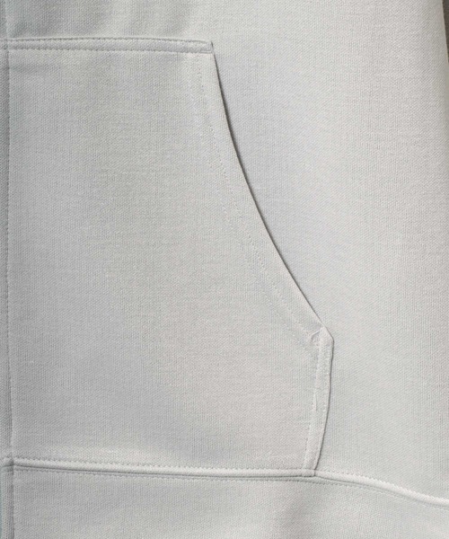 ANPAS（アンパス）の「Dry Fabric Three-Quarter Sleeve Full Zip Hoodie/ドライ 7分袖 フルジップパーカー メンズ レディース（パーカー・メンズ・ライトグレー/ピンク/スミクロ/ネイビー・M/L/LL）」の8枚目の写真