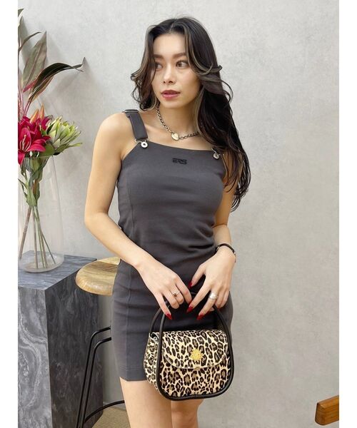 EVRIS（エヴリス）の「ワンポイントリブジャンスカ（ジャンパースカート・レディース・カーキ/チャコールグレー/ブラック・FREE）」の12枚目の写真