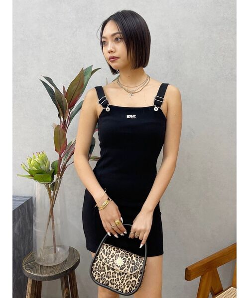 EVRIS（エヴリス）の「ワンポイントリブジャンスカ（ジャンパースカート・レディース・カーキ/チャコールグレー/ブラック・FREE）」の17枚目の写真