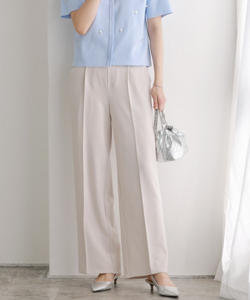 Pierrot（ピエロ）の「ラクしてキレイ！ストレッチストレートパンツ（スラックス・レディース・ベージュ系その他/ブラック/チャコール/ネイビー・PM/PS/TL/TM/LL/L/M/PL）」の13枚目の写真