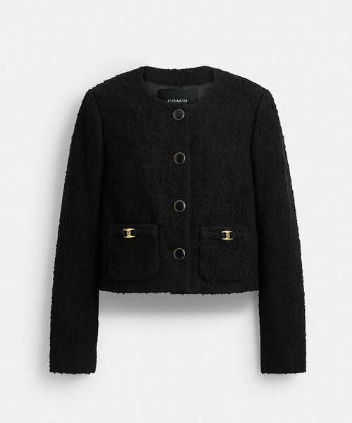 COACH(コーチ)の「ヘリテージ C ブークレ ジャケット(その他アウター・レディース・ブラック系その他・X-SMALL/SMALL/MEDIUM)」の5枚目の写真