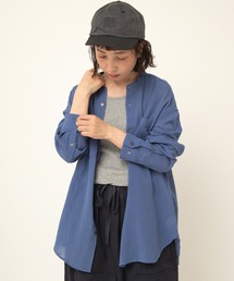 B2885 コットンウェービーガーゼシャツ