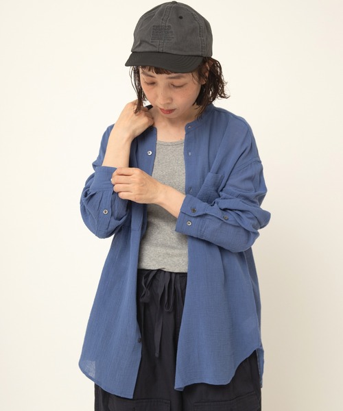 RNA-N(アールエヌエーエヌ)の「B2885 コットンウェービーガーゼシャツ(シャツ/ブラウス・レディース・ブラック/ベージュ/ブルー・FREE)」の3枚目の写真