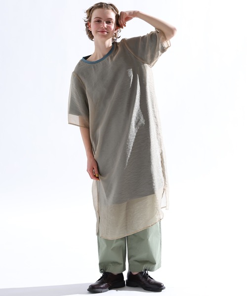 Kelen（ケレン）の「「KELEN / ケレン」 レイヤードデザインワンピース SANOP（ワンピース・レディース・オフホワイト/ベージュ/ネイビー・S/M）」の2枚目の写真