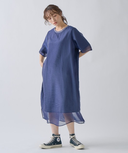 Kelen（ケレン）の「「KELEN / ケレン」 レイヤードデザインワンピース SANOP（ワンピース・レディース・オフホワイト/ベージュ/ネイビー・S/M）」の3枚目の写真