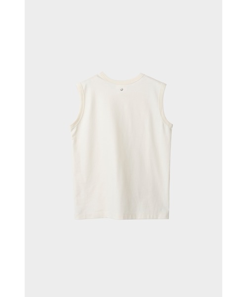 CINOH(チノ)の「REFINAスリーブレスTシャツ(Tシャツ/カットソー・レディース・ブラック/ベージュ系その他/サックスブルー系/オフホワイト・40/38/36)」の7枚目の写真