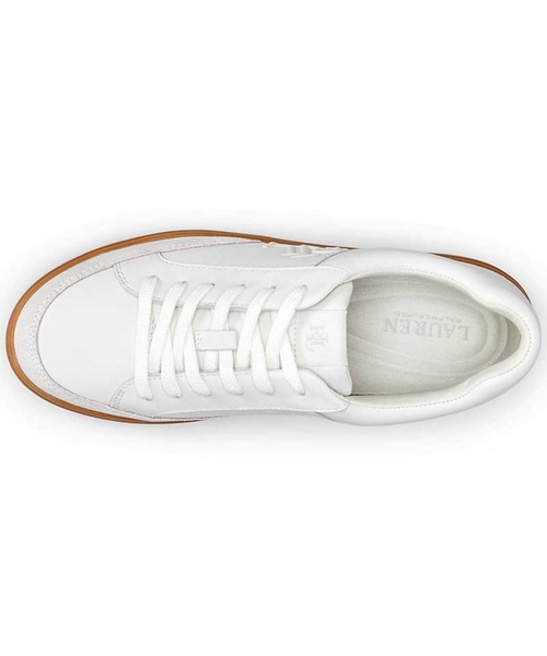 LAUREN RALPH LAUREN（ローレン ラルフ ローレン）の「ローレン ラルフ ローレン Hailey レザースニーカー  スニーカー（スニーカー・レディース・ホワイト×ブルー/ホワイト・60/65/70/75/55）」の7枚目の写真