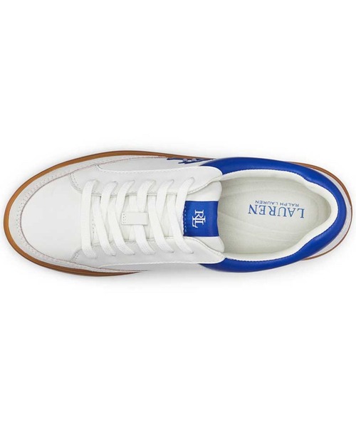 LAUREN RALPH LAUREN（ローレン ラルフ ローレン）の「ローレン ラルフ ローレン Hailey レザースニーカー  スニーカー（スニーカー・レディース・ホワイト×ブルー/ホワイト・60/65/70/75/55）」の11枚目の写真