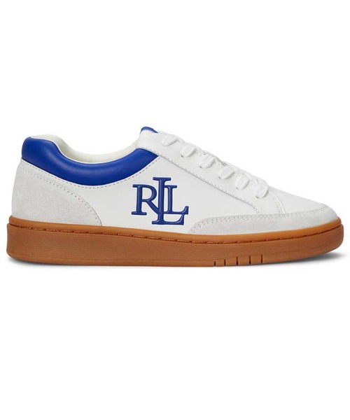 LAUREN RALPH LAUREN（ローレン ラルフ ローレン）の「ローレン ラルフ ローレン Hailey レザースニーカー  スニーカー（スニーカー・レディース・ホワイト×ブルー/ホワイト・60/65/70/75/55）」の9枚目の写真