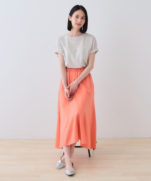 INDIVI（インディヴィ）の「【洗える／ストライプ柄】袖タックブラウス（シャツ/ブラウス・レディース・ブルー系7/ベージュ系2/ホワイト系その他3・40/38/19/15 /13/05）」の11枚目の写真