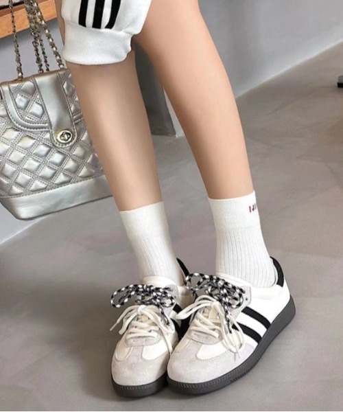SHEENA(シーナ)の「ダブルシューレースラインスニーカー(スニーカー・レディース・オフホワイト/レッド/サックスブルー・23.5cm/24.5cm/24.0cm)」の12枚目の写真