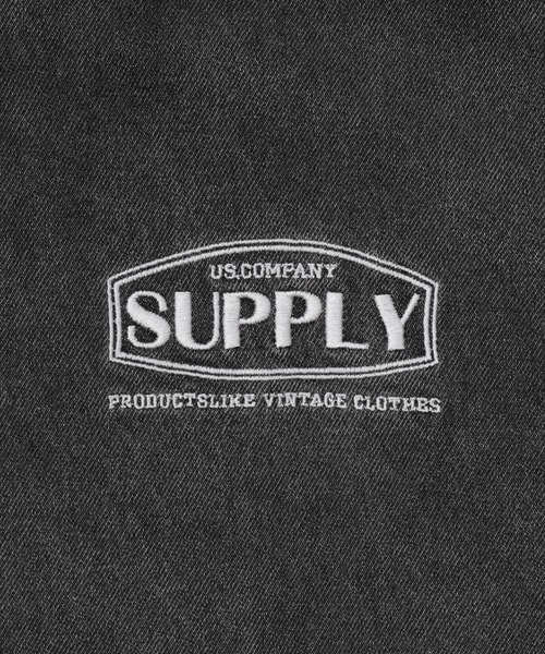 WEGO（ウィゴー）の「WEGO/デニムフードブルゾン（デニムジャケット・メンズ・ブラック系3・MEDIUM/LARGE）」の4枚目の写真