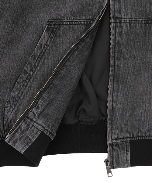 WEGO（ウィゴー）の「WEGO/デニムフードブルゾン（デニムジャケット・メンズ・ブラック系3・MEDIUM/LARGE）」の7枚目の写真