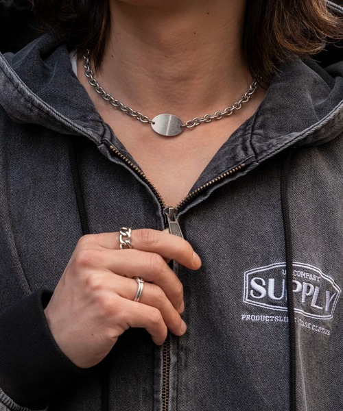 WEGO（ウィゴー）の「WEGO/デニムフードブルゾン（デニムジャケット・メンズ・ブラック系3・MEDIUM/LARGE）」の11枚目の写真