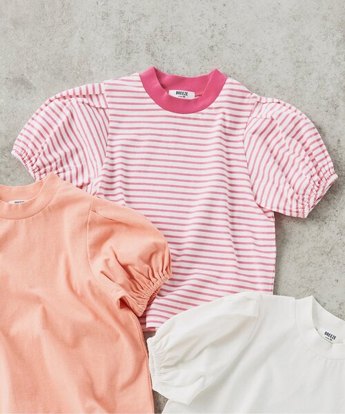 パフスリーブ 半袖Tシャツ 2色セット STAR&STRIPE スターアンドストライプ ベーシック リブティー