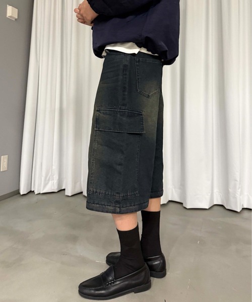 sedacle(セダクル)の「2wayカーゴデニムパンツ(デニムパンツ・メンズ・ブラック/インディゴブルー・SMALL/LARGE/MEDIUM)」の6枚目の写真