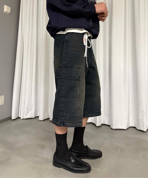 sedacle(セダクル)の「2wayカーゴデニムパンツ(デニムパンツ・メンズ・ブラック/インディゴブルー・SMALL/LARGE/MEDIUM)」の7枚目の写真